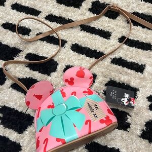 Disney Minnie Mouse Pink and Aqua Crossbody Bag
